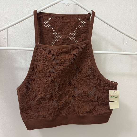 Aerie Real Good Crop Tank Top Size XSmall brown new with tags - Picture 7 of 9